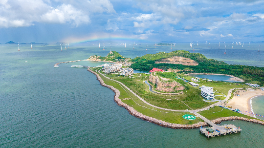 圖為整治修復后的珠海市長琴島